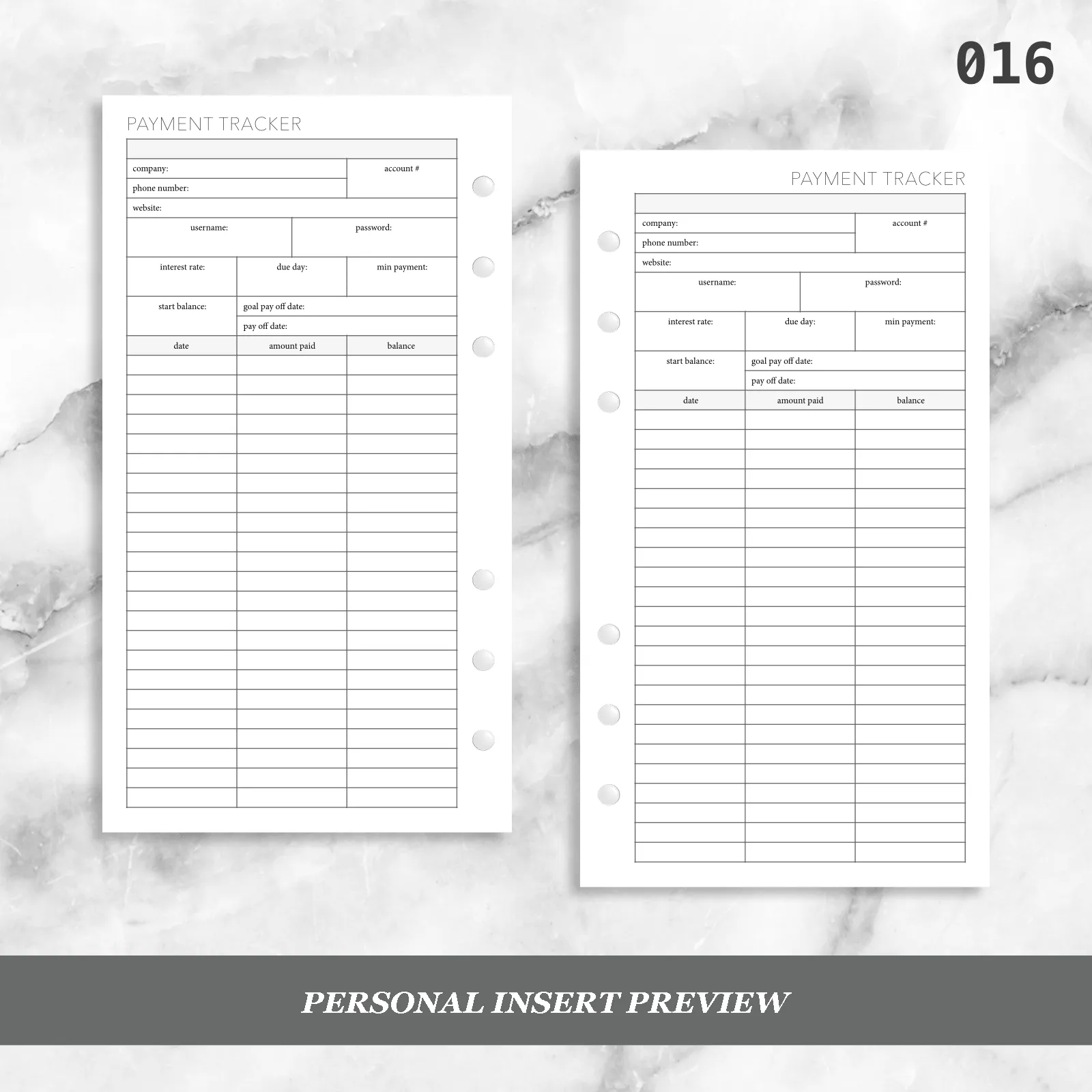 016: Loan / Debt Payment Tracker