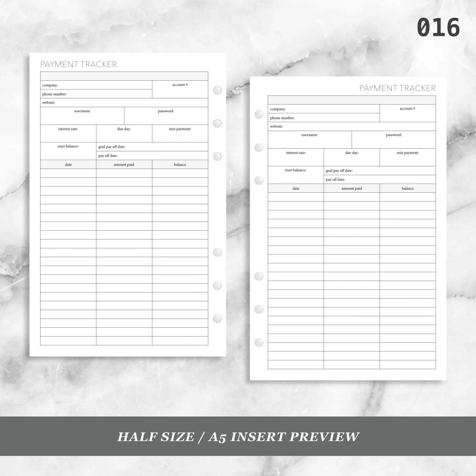 016: Loan / Debt Payment Tracker