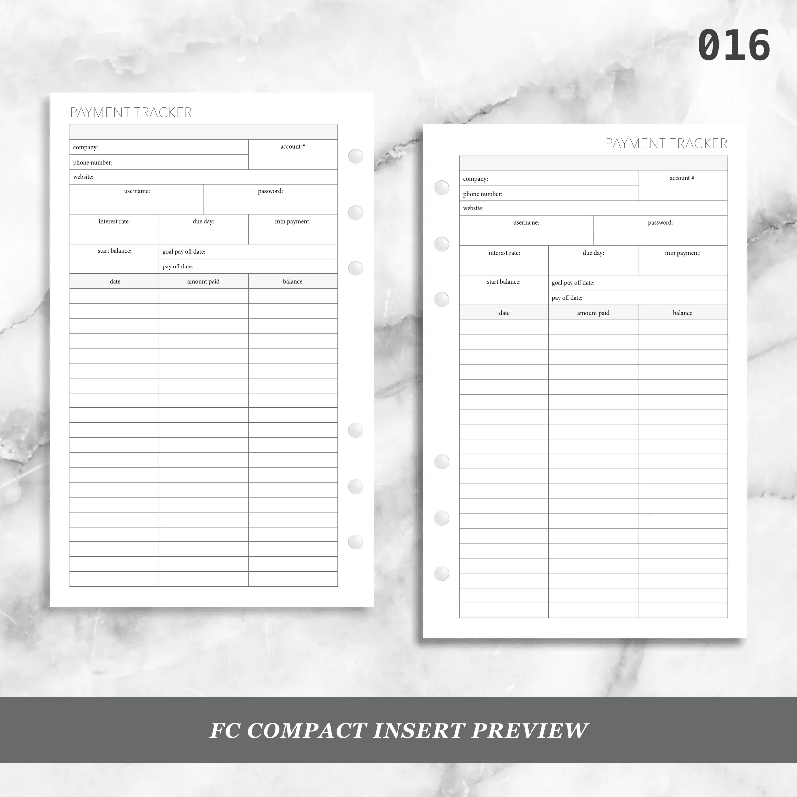 016: Loan / Debt Payment Tracker