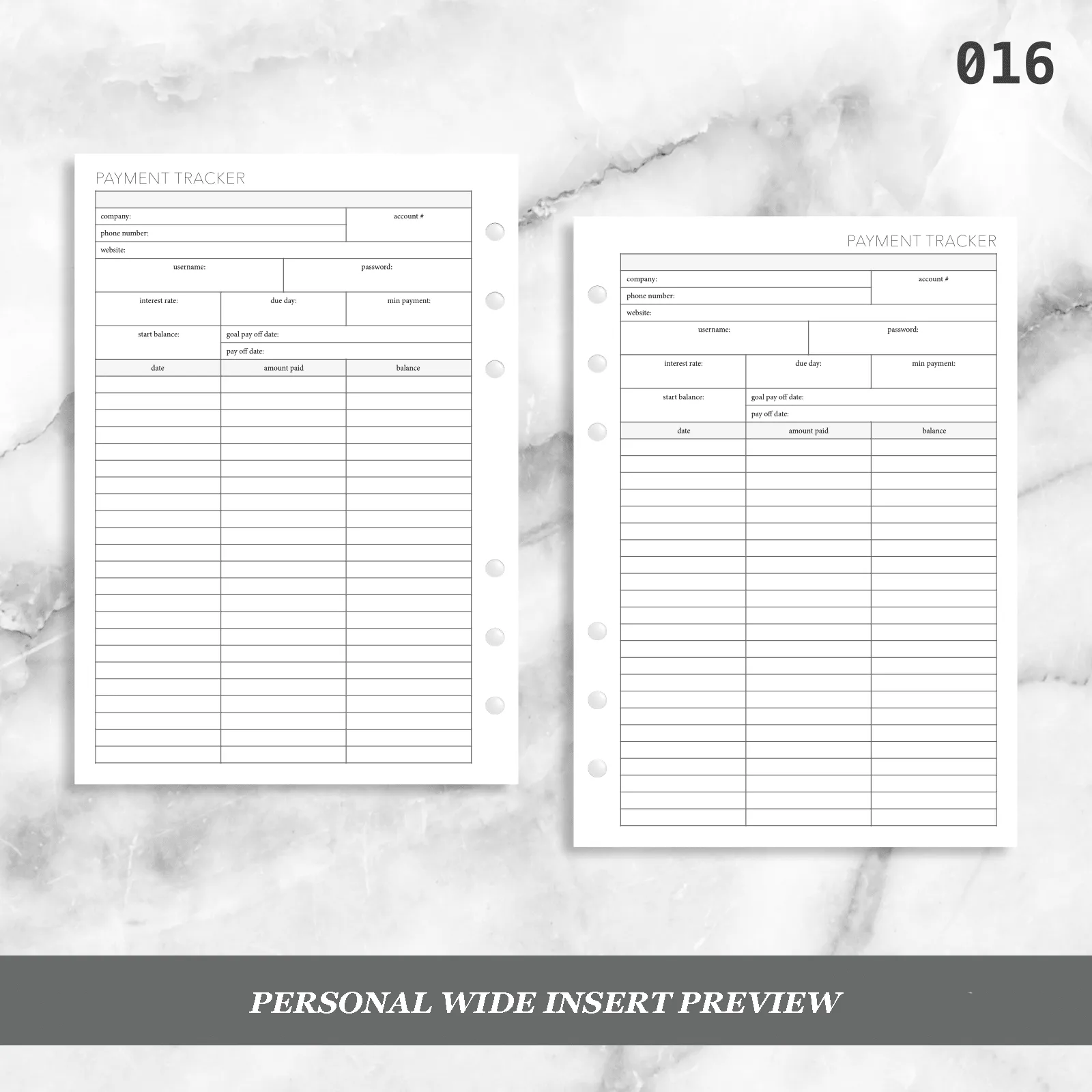 016: Loan / Debt Payment Tracker