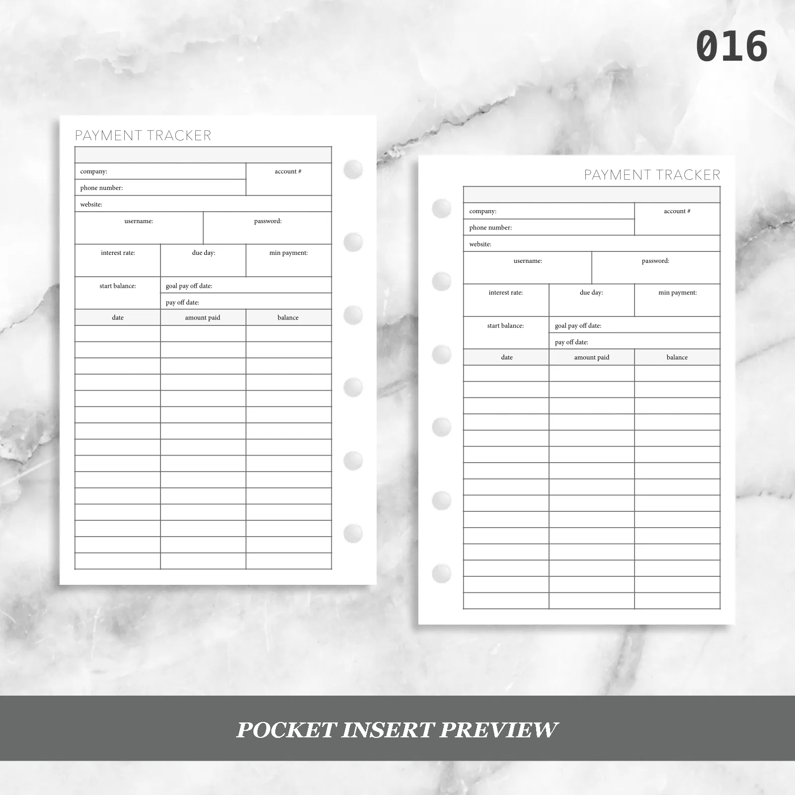 016: Loan / Debt Payment Tracker