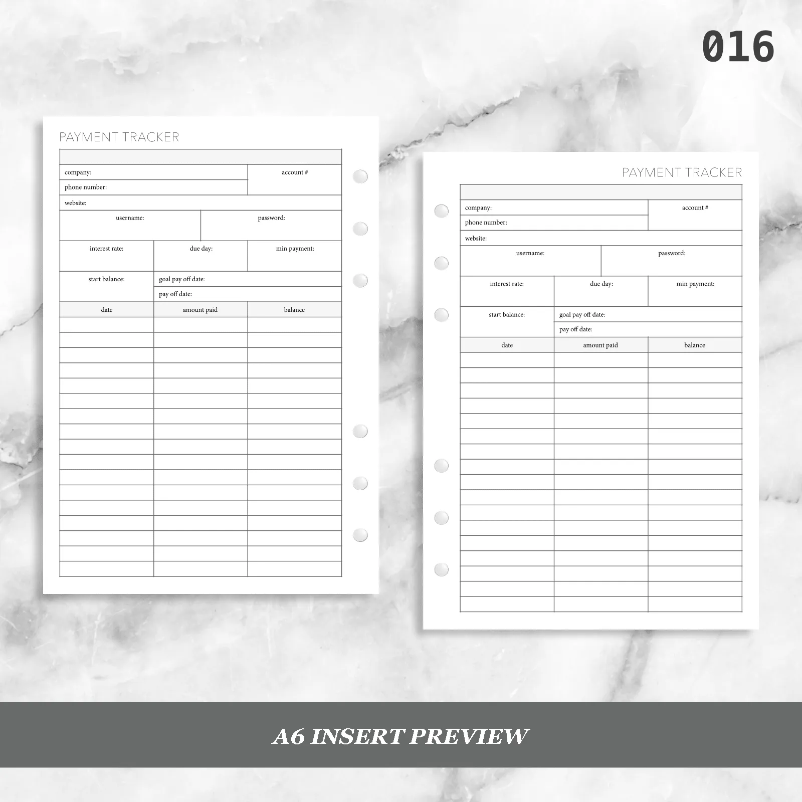 016: Loan / Debt Payment Tracker