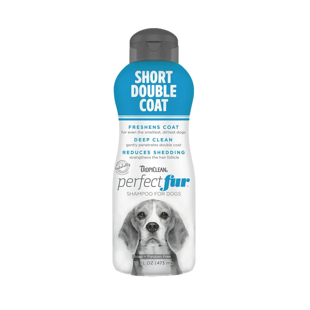 15% OFF: Tropiclean Perfect Fur Short Double Coat Dog Shampoo 16oz