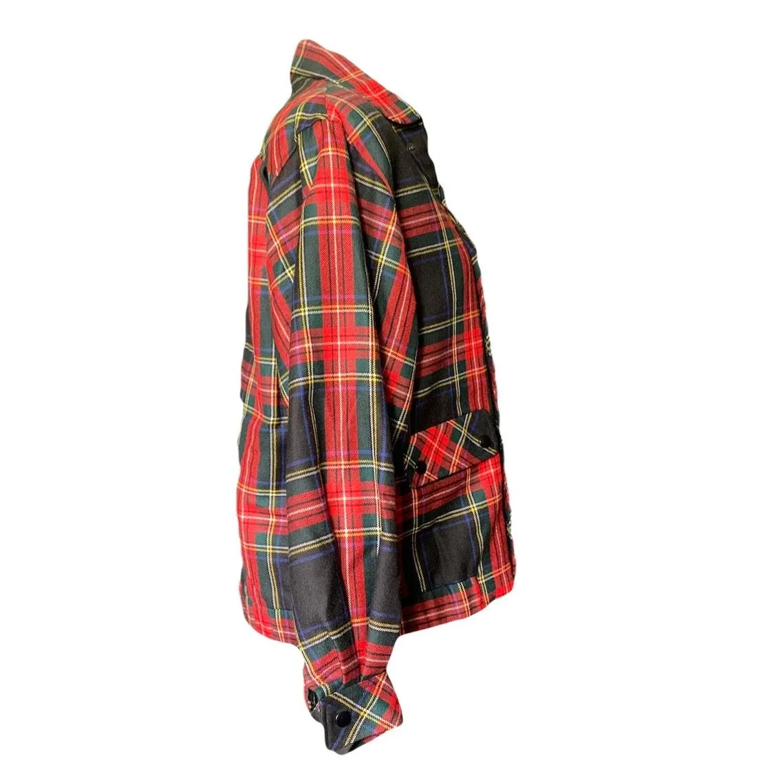 1960s Red Plaid Wool Bomber Jacket by Gloria Gelb. Fall Fashion Trend Vintage Style. Sustainable Clothing.