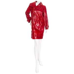 2009 Red Eel Skin Collared Coat