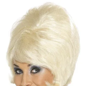 60s Beehive Wig Adult Blonde Bouffant