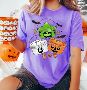 90's Nostalgia Trick or Treat Bucket Halloween Comfort Colors Shirt