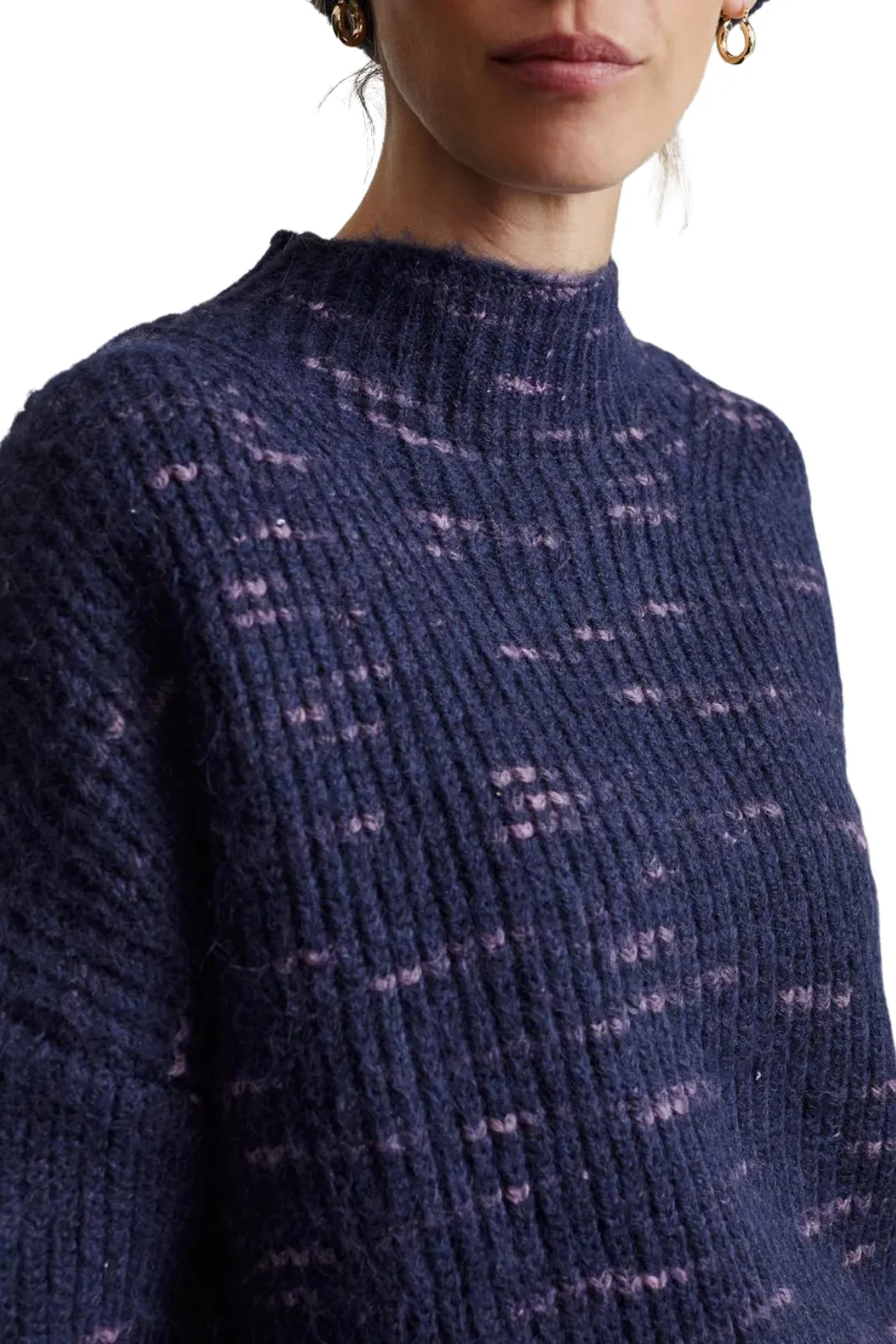 Albion Knit, Navy/Super Pink