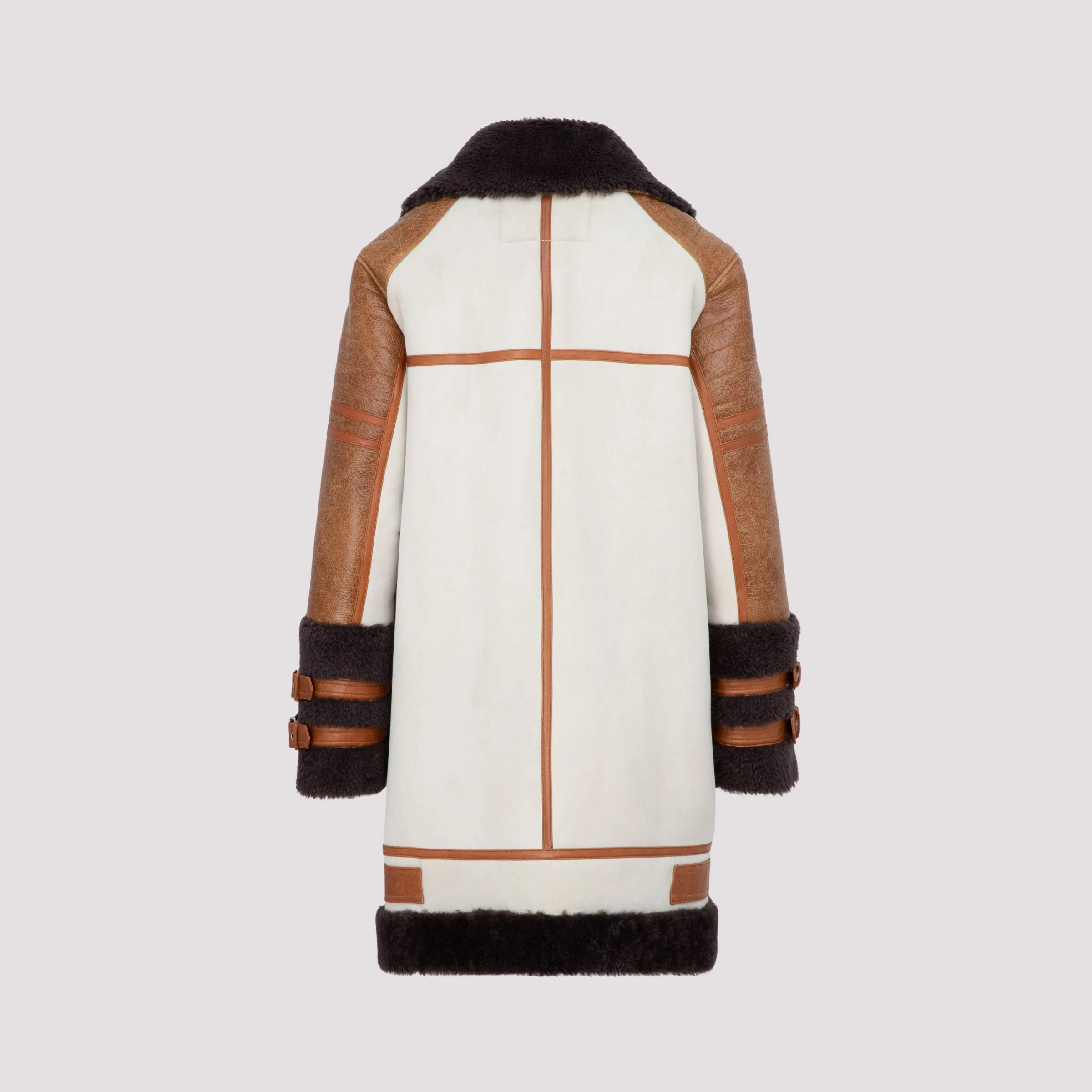 Alexander McQueen Shearling Colour Block Coat