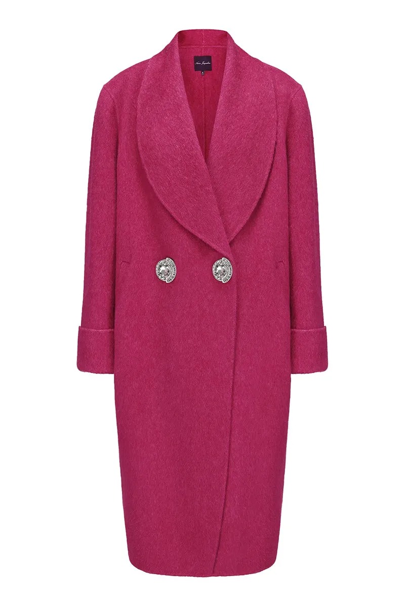 AUDRINA COAT IN ROSE RED