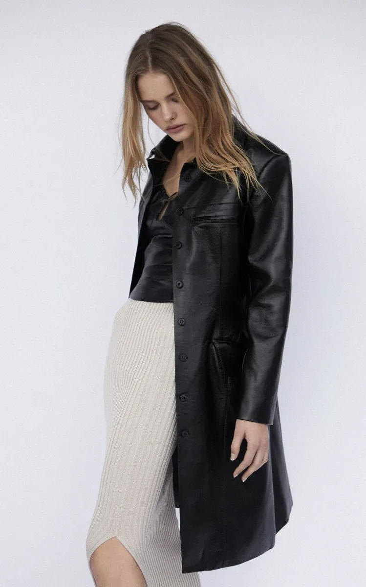 Aya Muse Pisa Vegan Leather Trench
