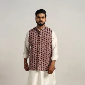 Bagh Print Nehru Jacket for Men 15