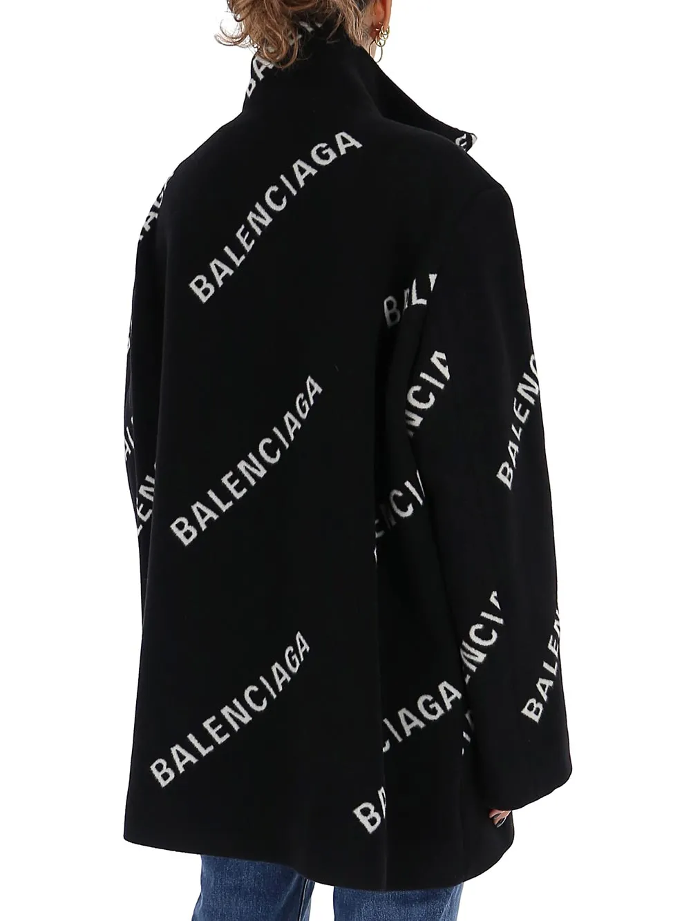 Balenciaga Allover Logo Coat