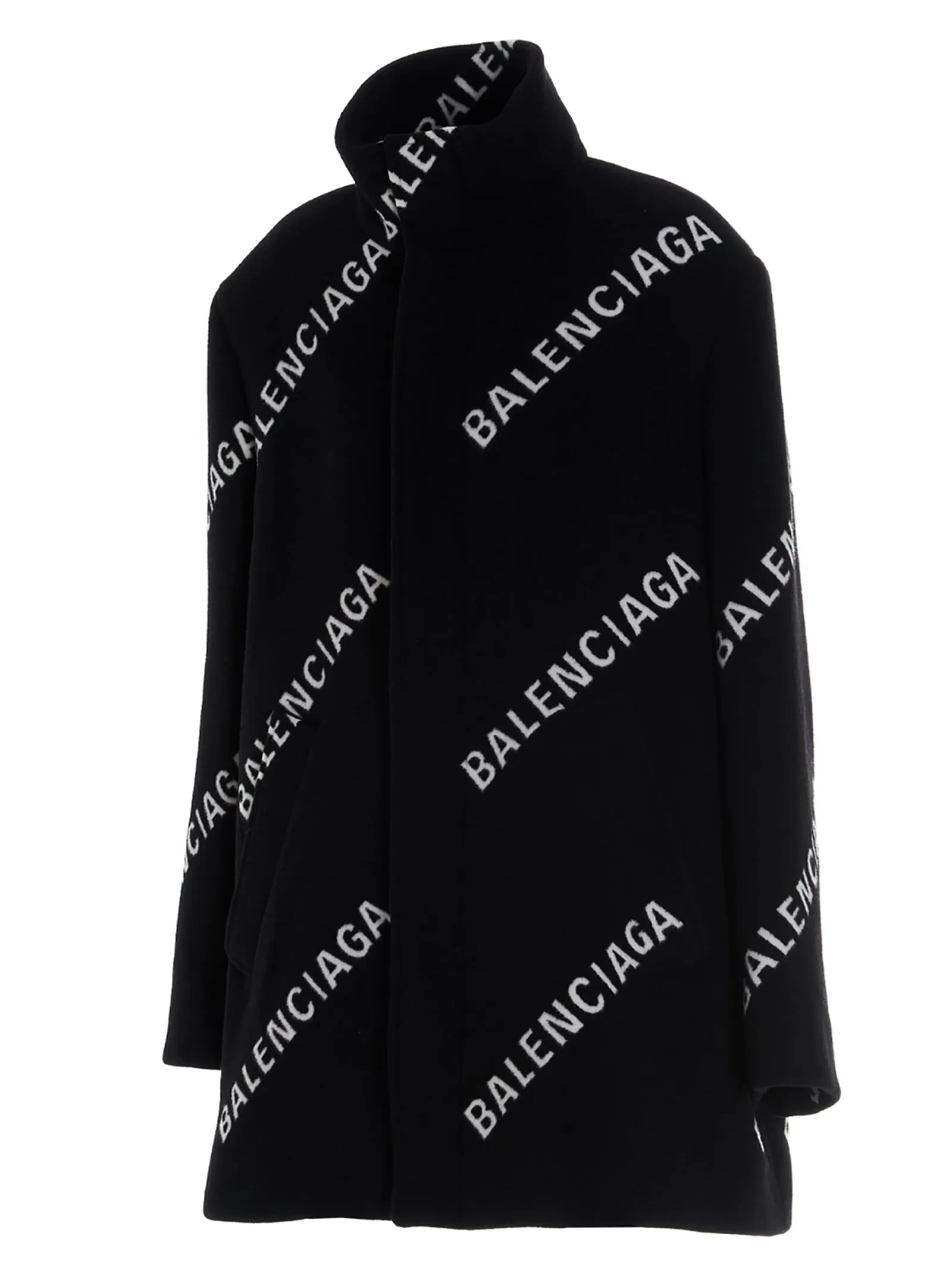 Balenciaga Allover Logo Coat