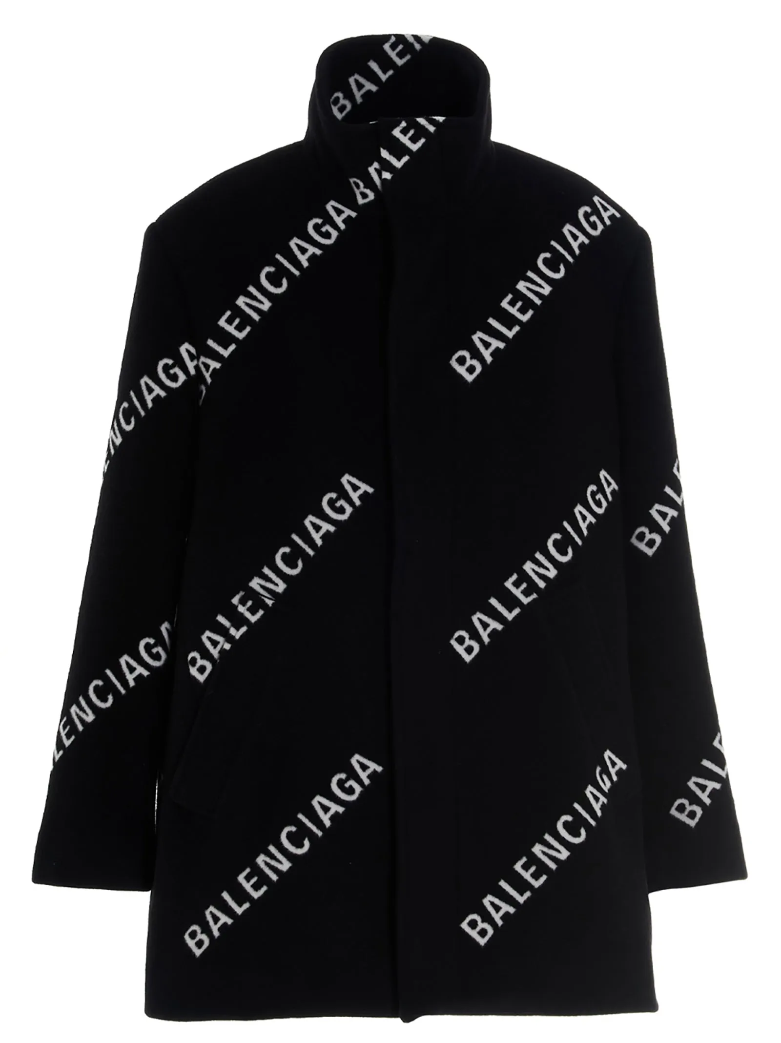 Balenciaga Allover Logo Coat