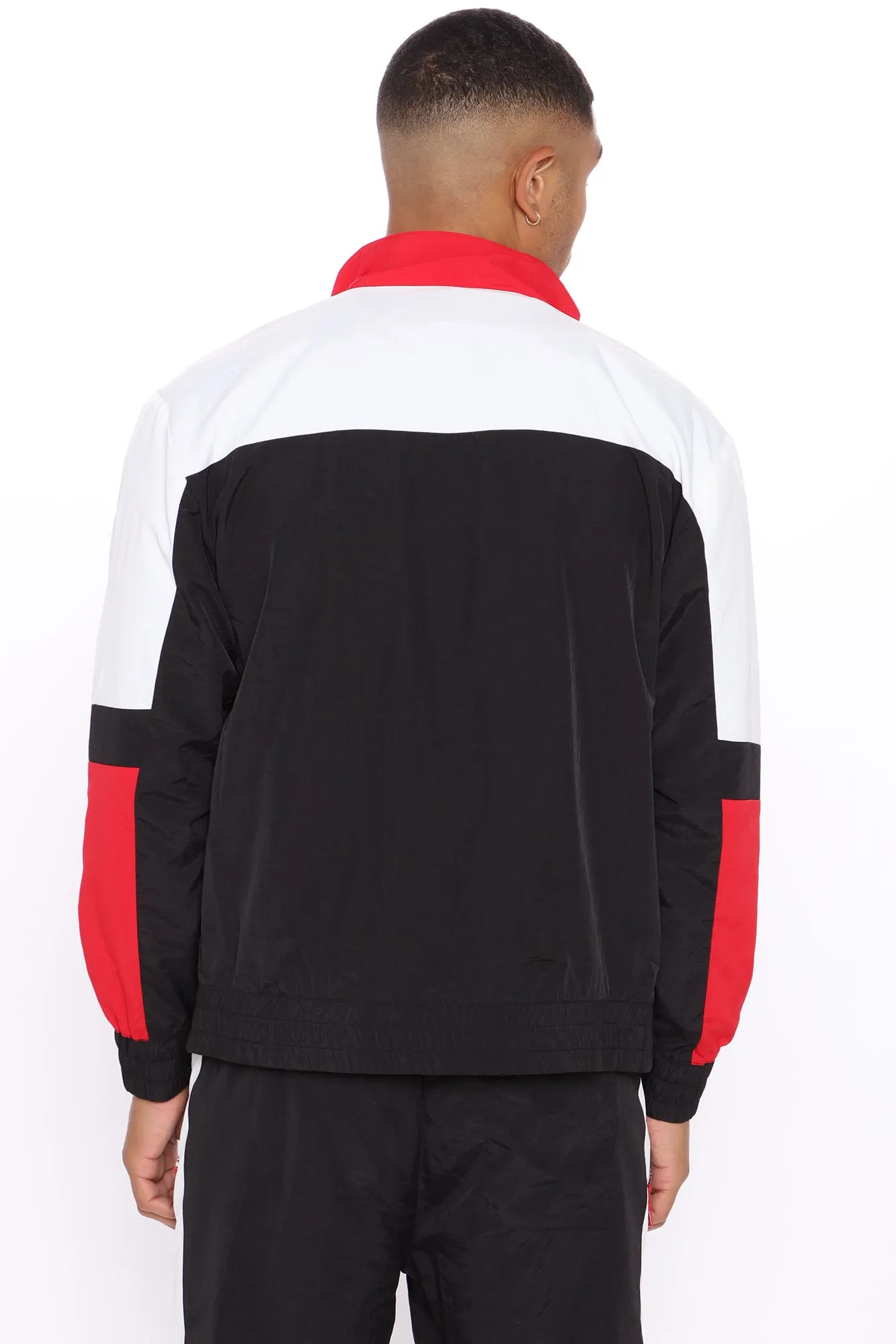 Banks Windbreaker Track Jacket - Red/combo