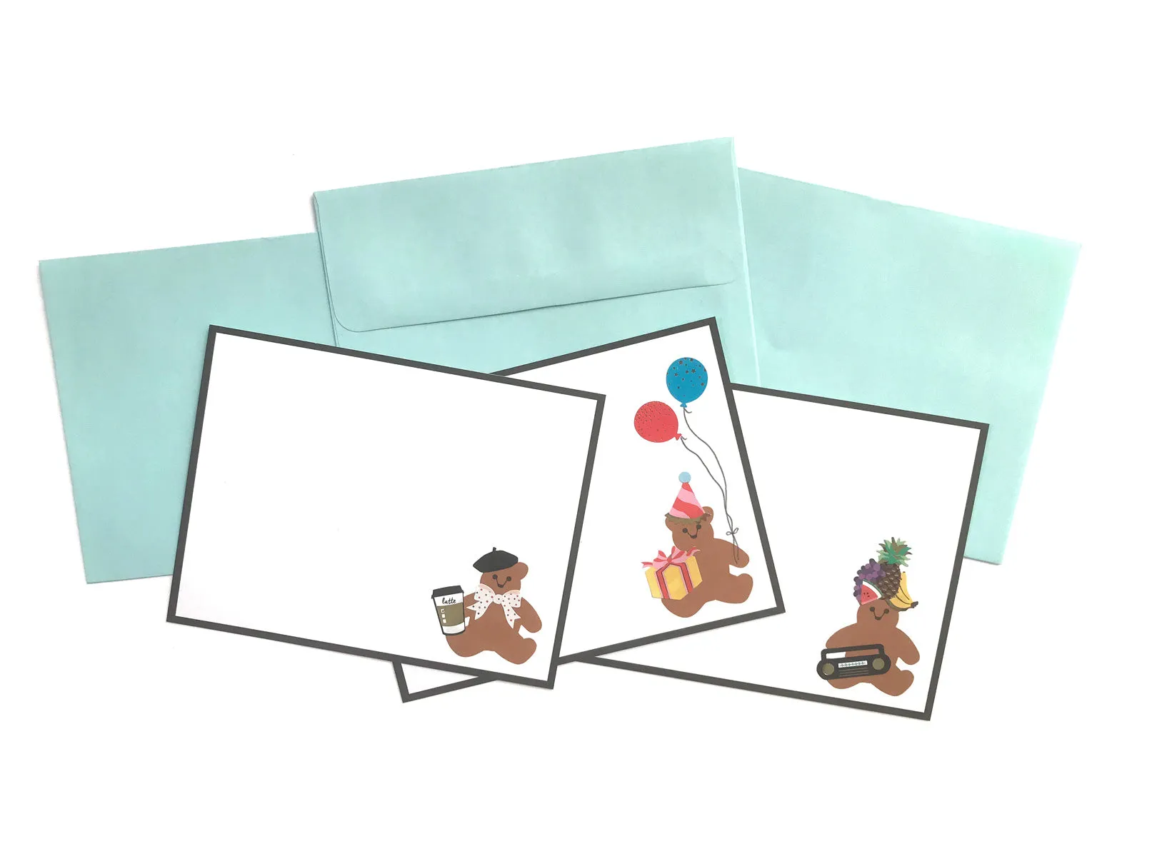 Beary Busy Design Your Own Sticker Notecards