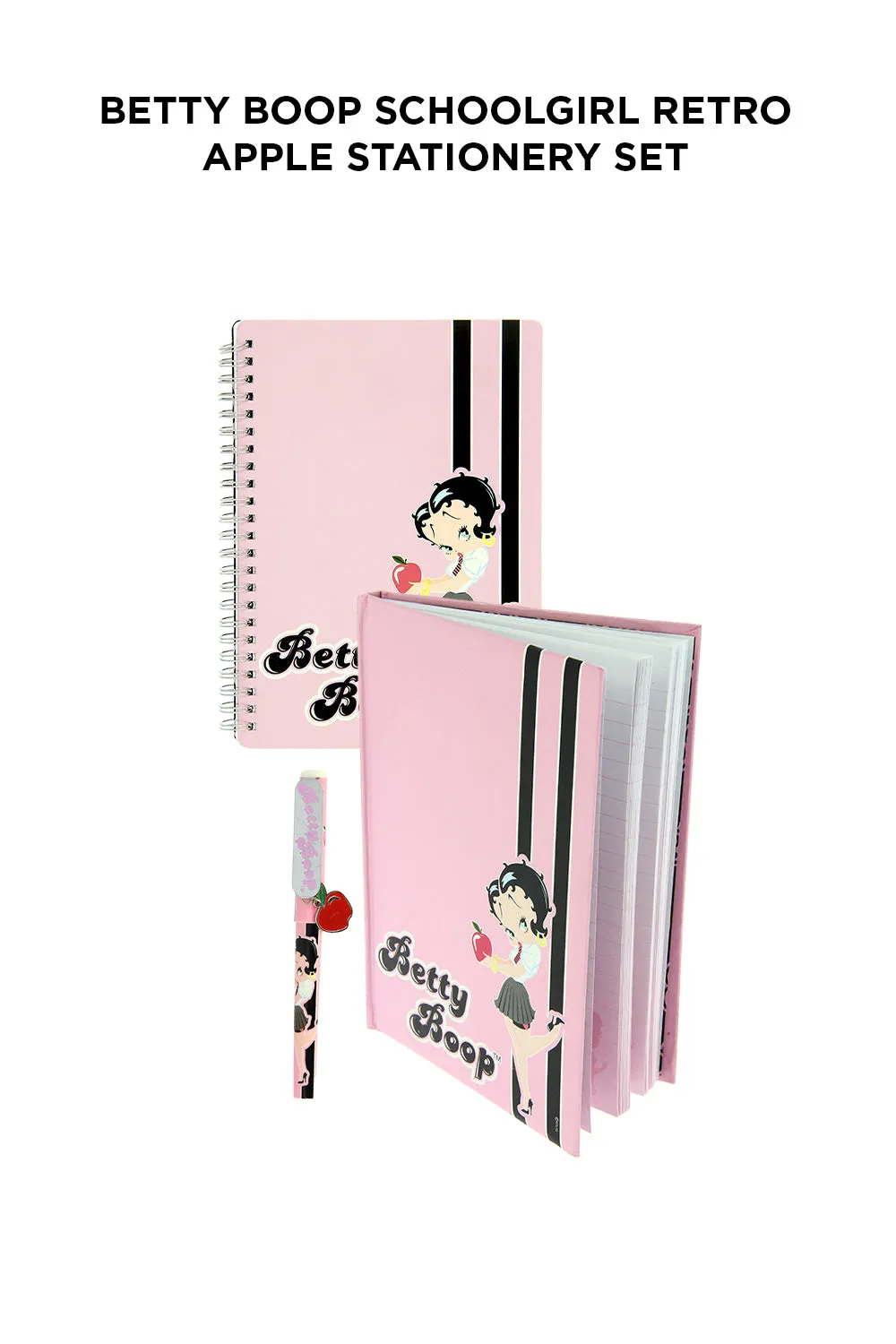 Betty Boop Schoolgirl Retro Apple Stationery Set