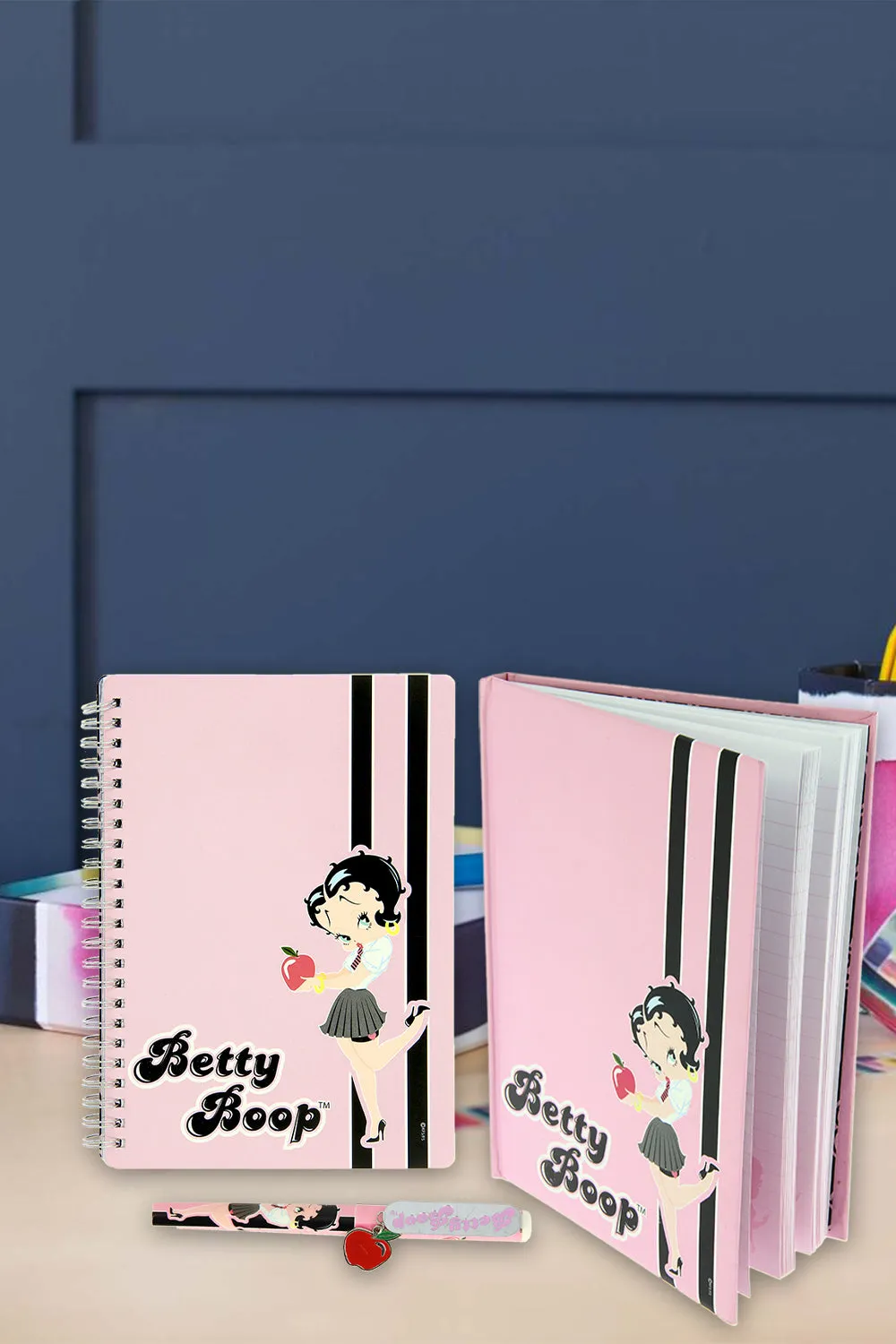 Betty Boop Schoolgirl Retro Apple Stationery Set