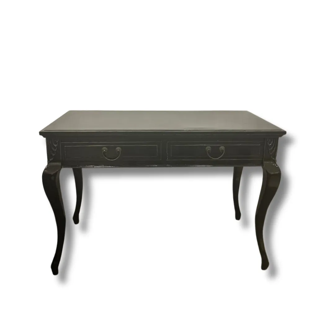 Black Table with Curved Legs