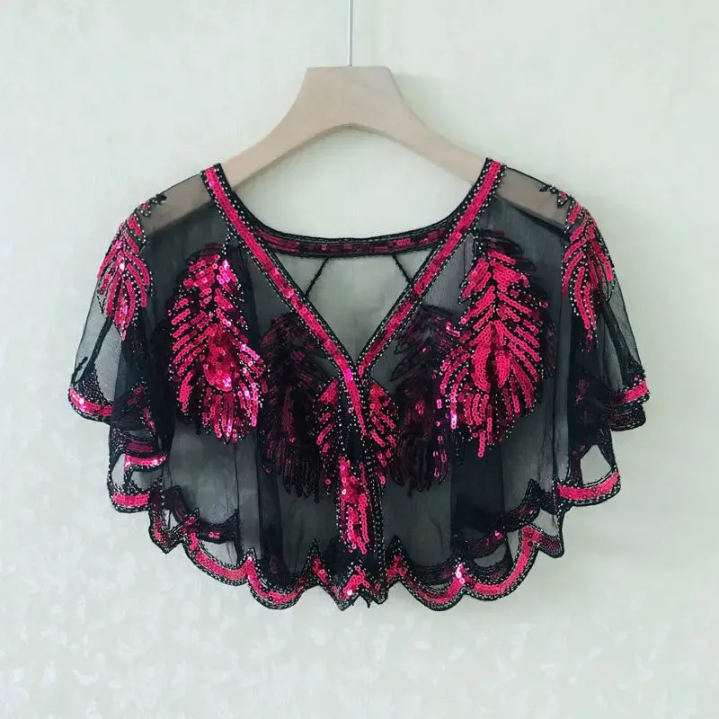 Bolero Flapper Sequin Cape Shrug