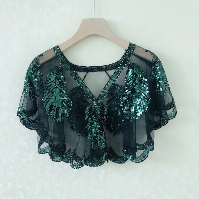 Bolero Flapper Sequin Cape Shrug