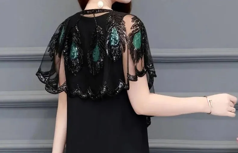 Bolero Flapper Sequin Cape Shrug