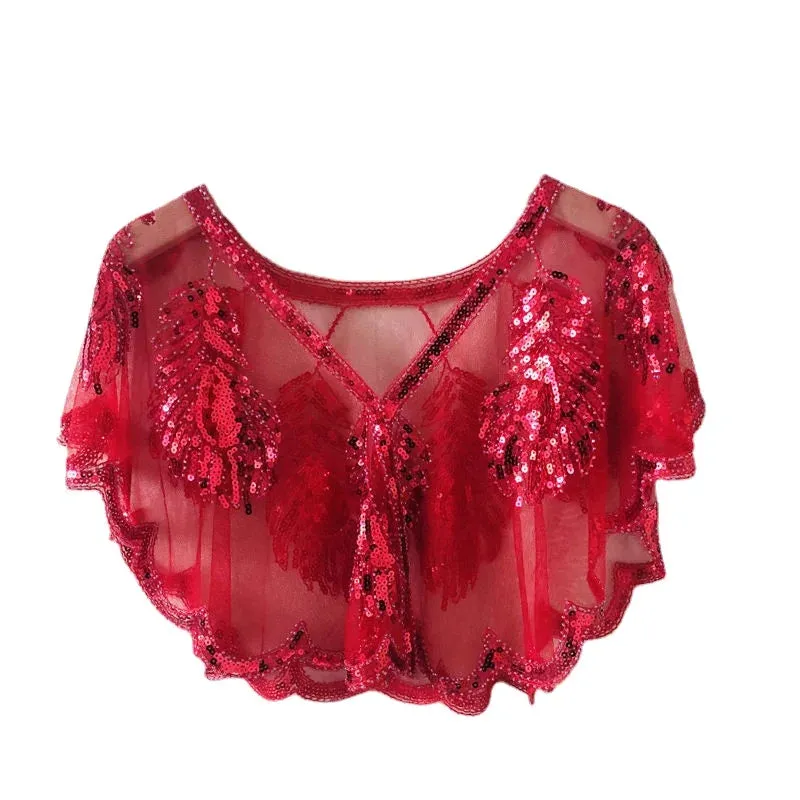 Bolero Flapper Sequin Cape Shrug