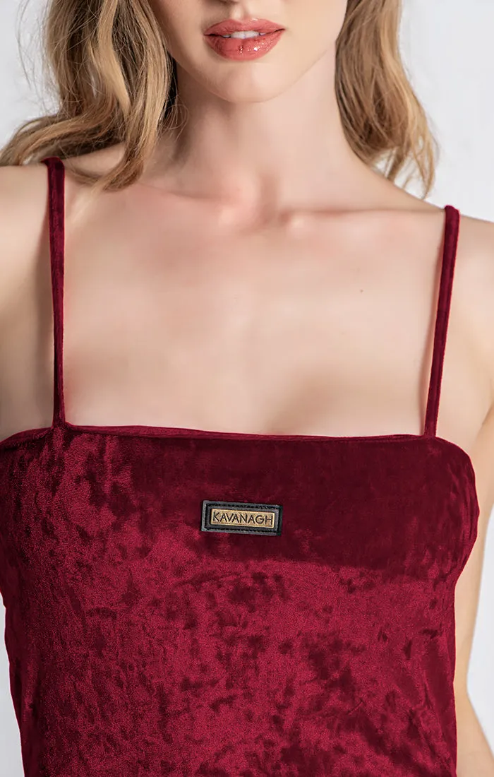 Burgundy Retro Dress