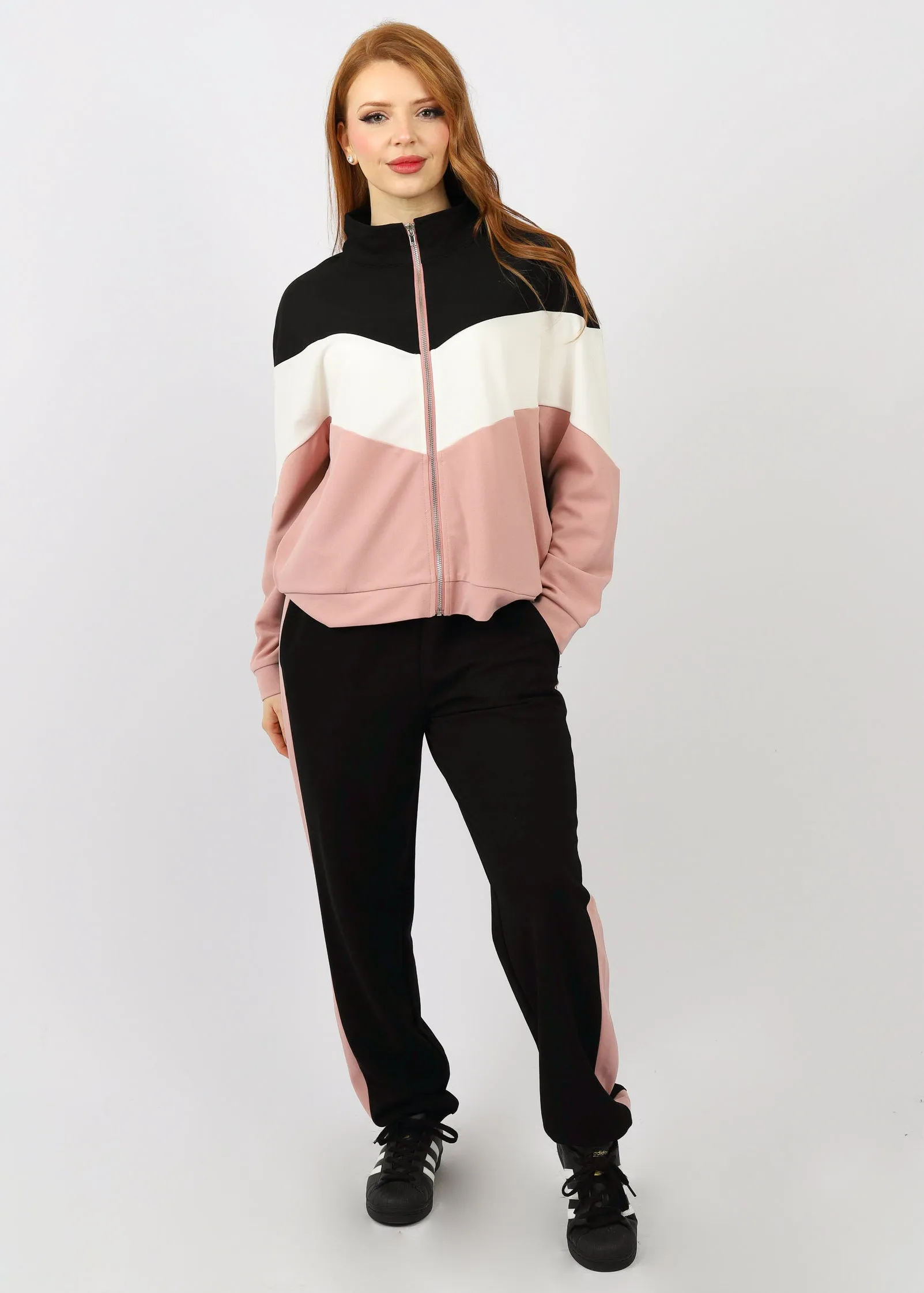 Colour Block Zip Track Jacket