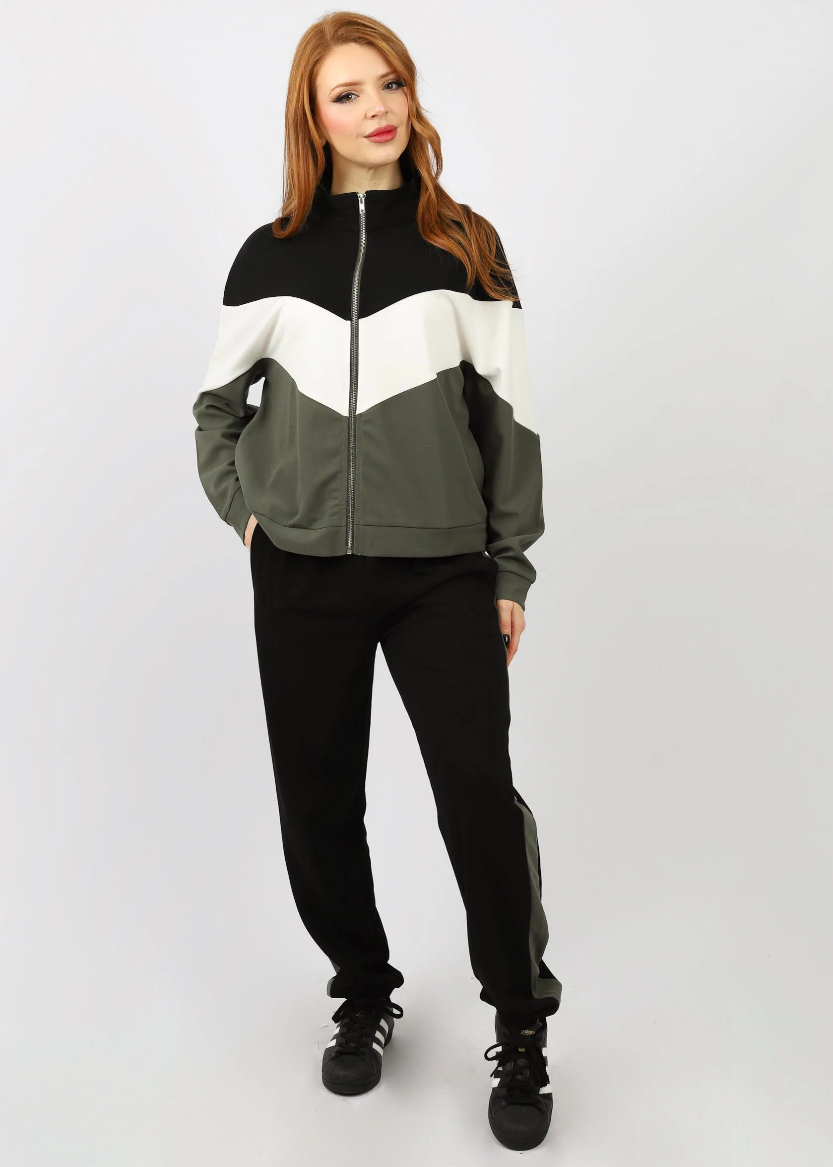 Colour Block Zip Track Jacket