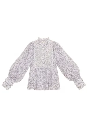 Cotton Slub Blouse in Petite Lilac