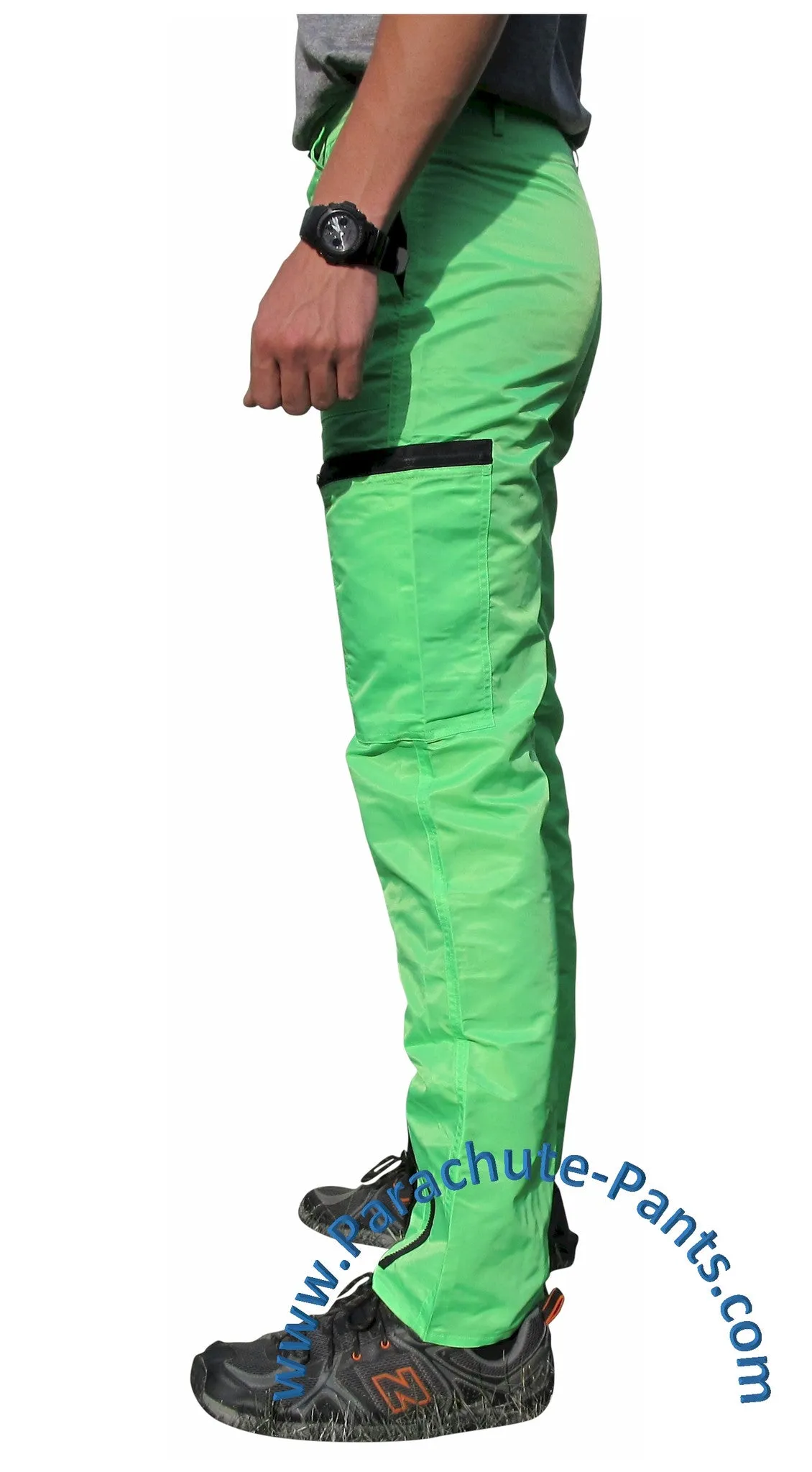 Countdown Classic Neon Green Classic Nylon Parachute Pants