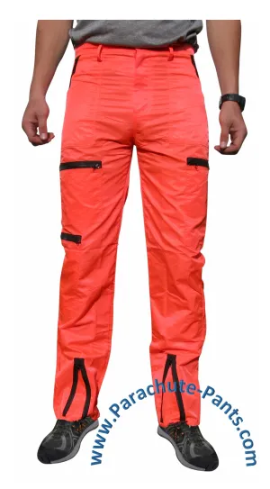 Countdown Classic Neon Red Classic Nylon Parachute Pants