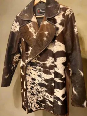 Cowhide Leather Winter Coat For Women