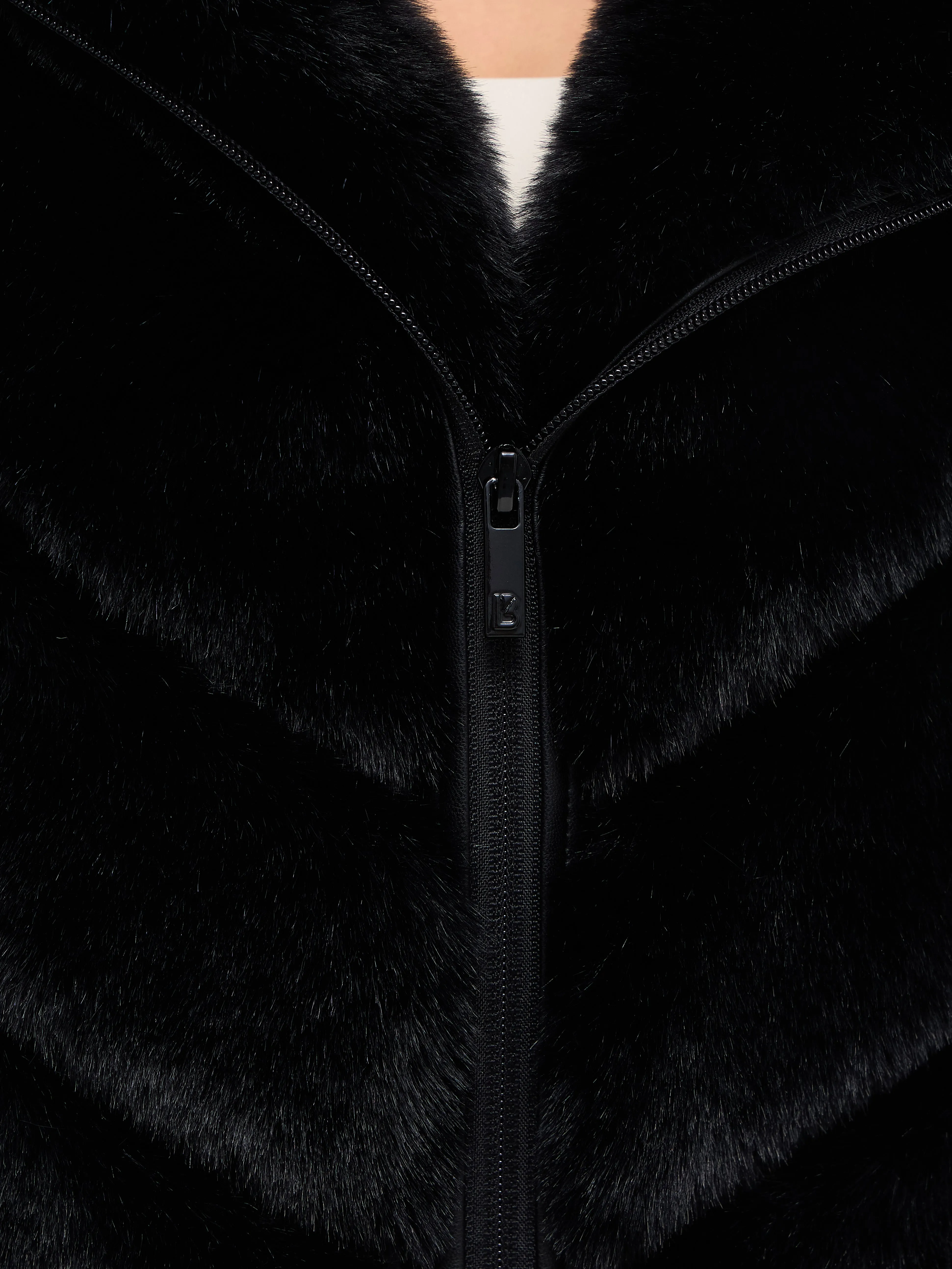 Cruellafree Faux Fur Coat - Black