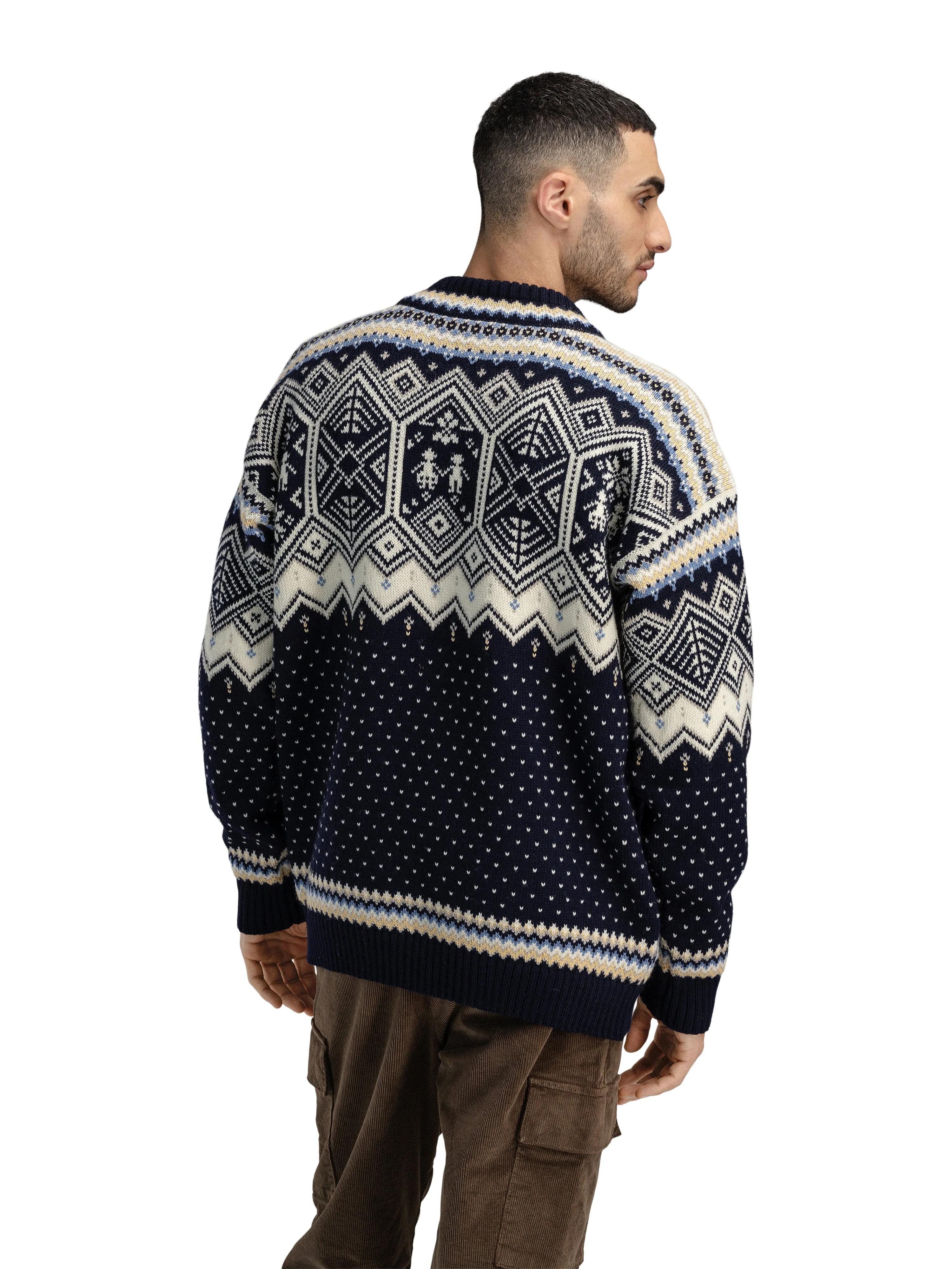 Dale of Norway - VM Trondheim Men's Sweater - Navy/Off-White