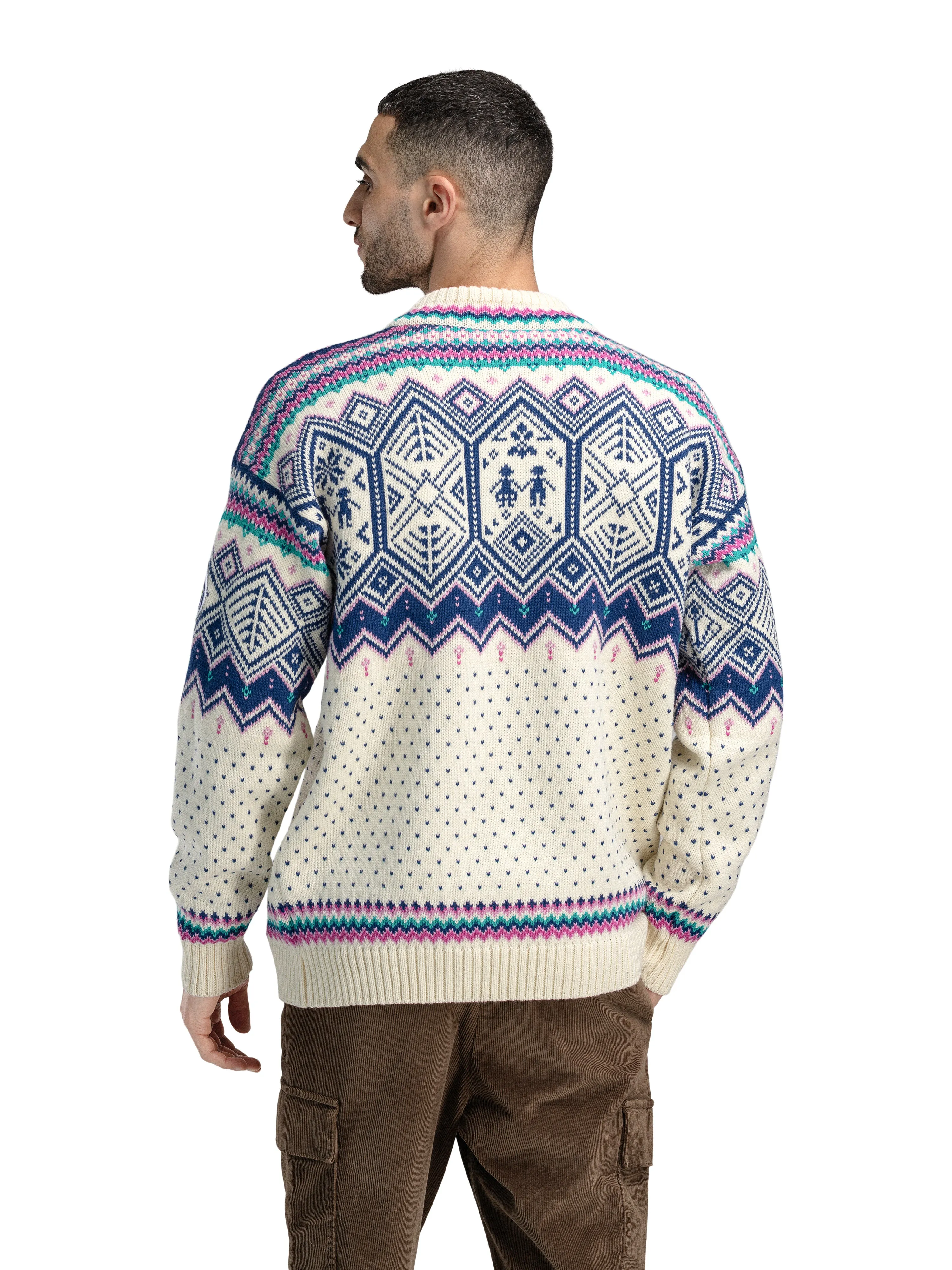 Dale of Norway - VM Trondheim Men's Sweater - Off-White/Indigo