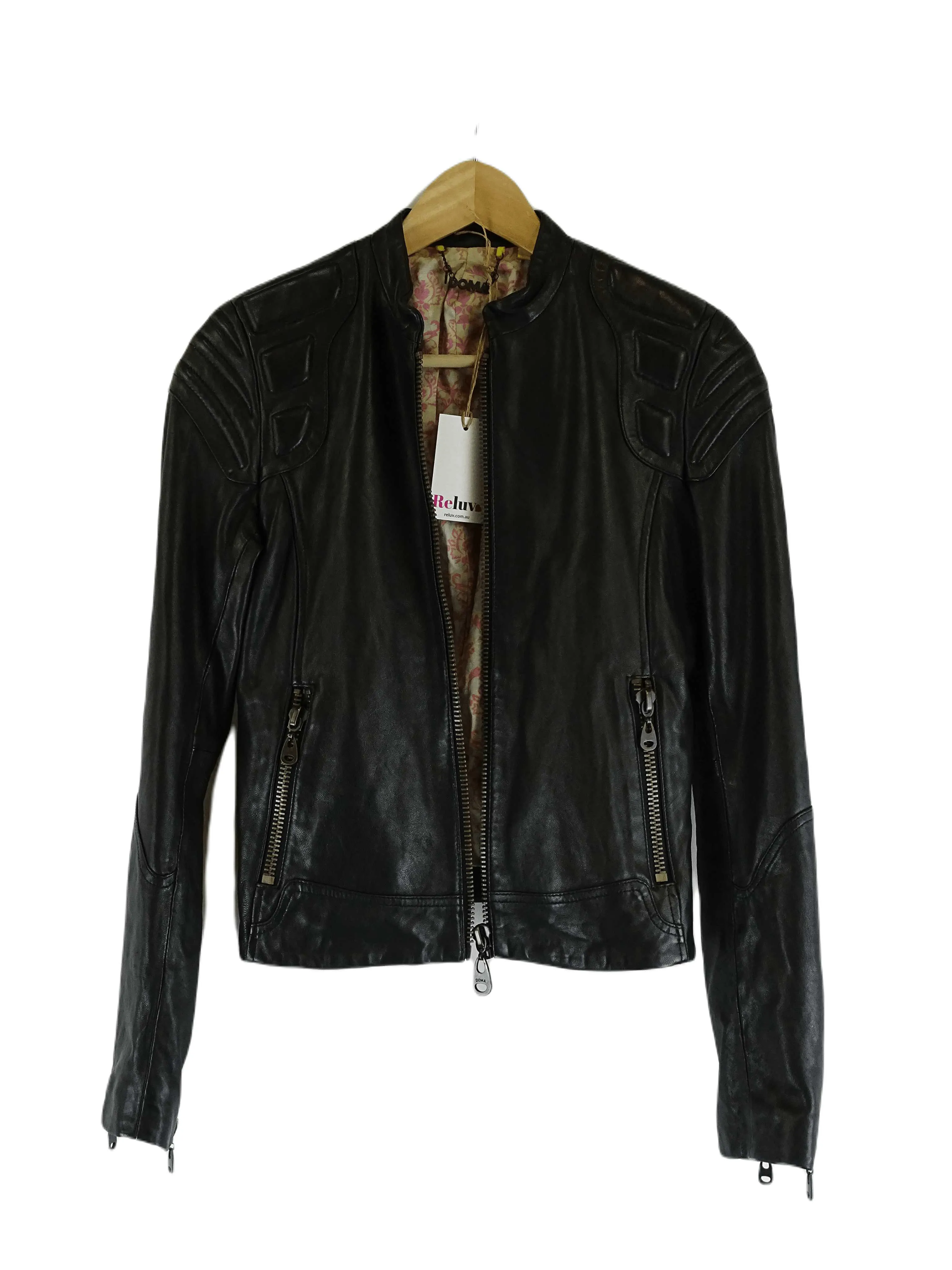 Doma Black Leather Jacket S