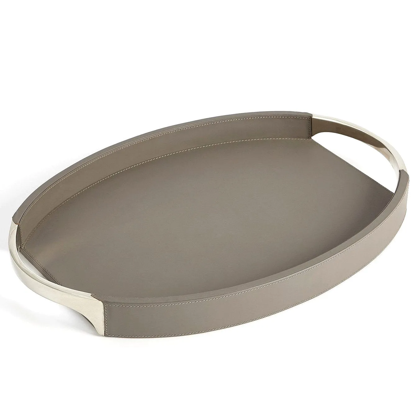 Dover Gray Leather Serving Trays