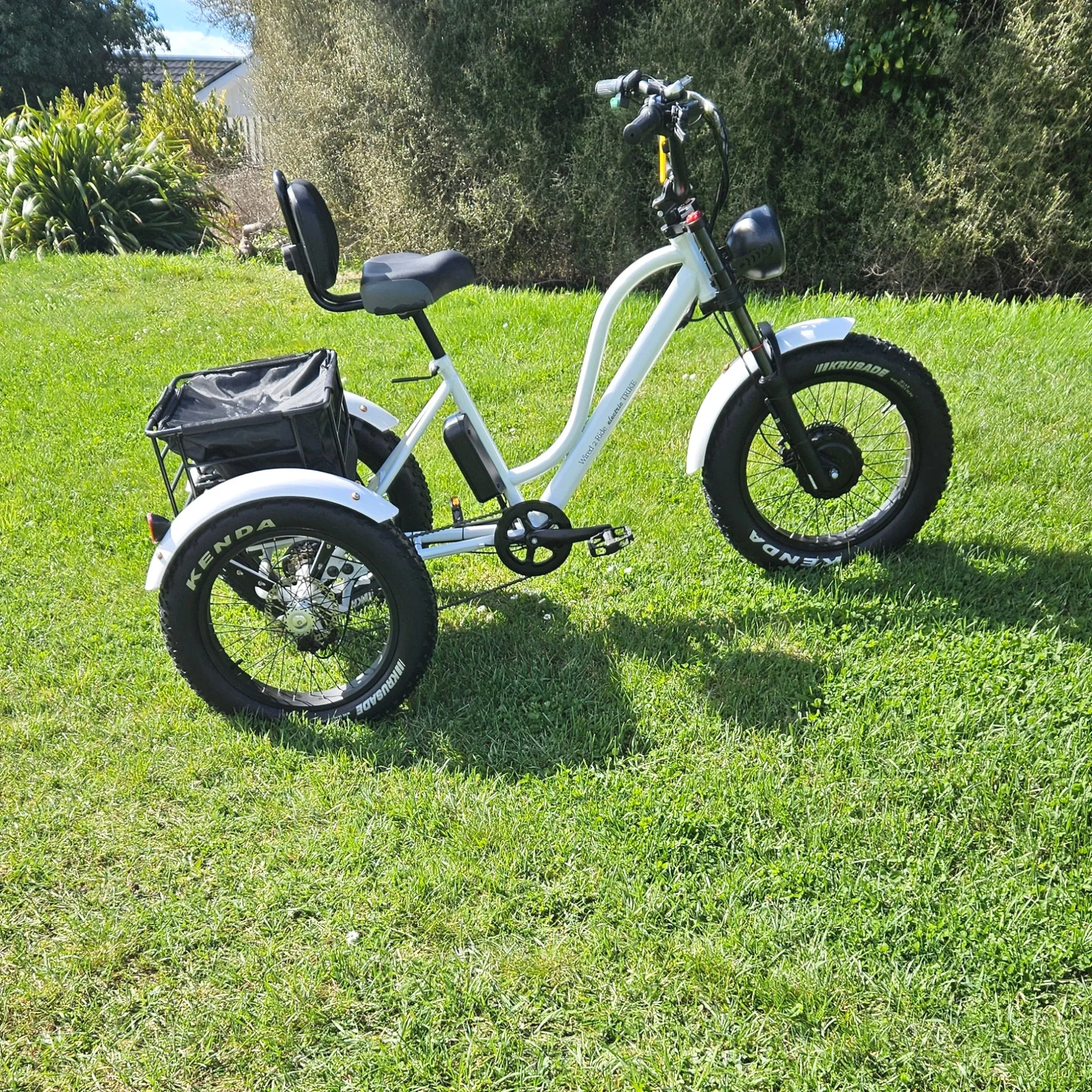 E-Trike  - White Smart Technology long distance wired2ride brand