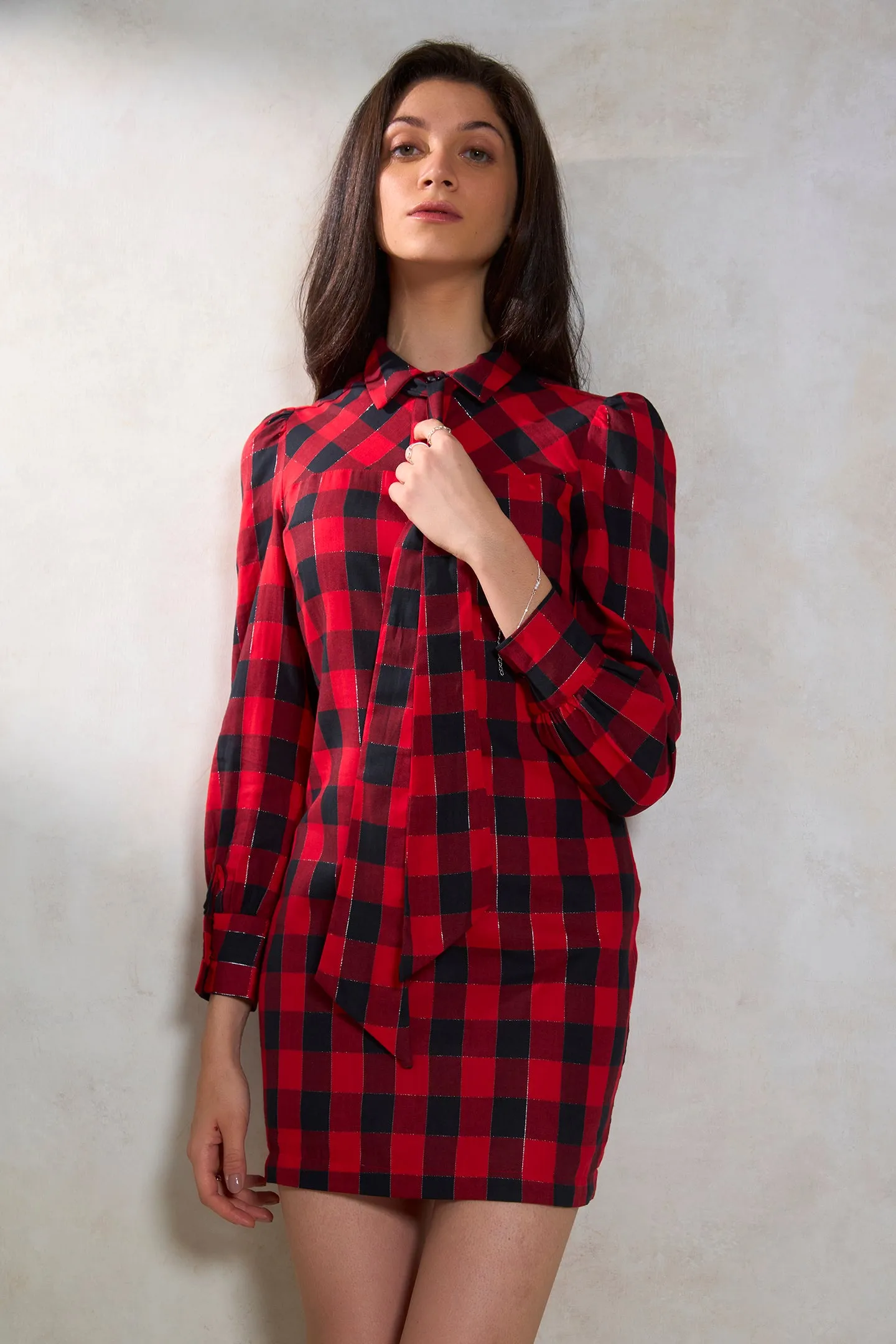 Eden|Checked Cotton Dress