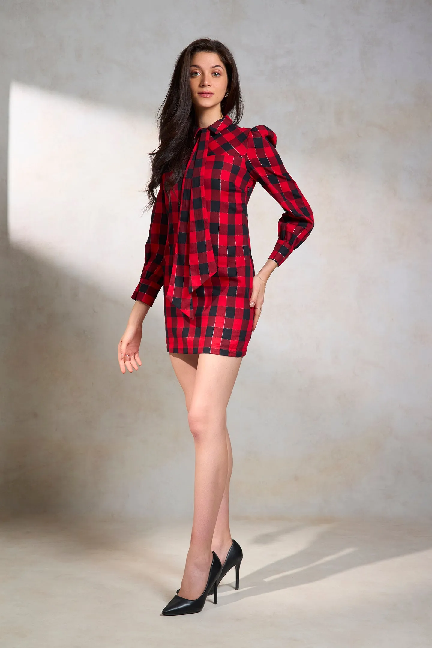 Eden|Checked Cotton Dress