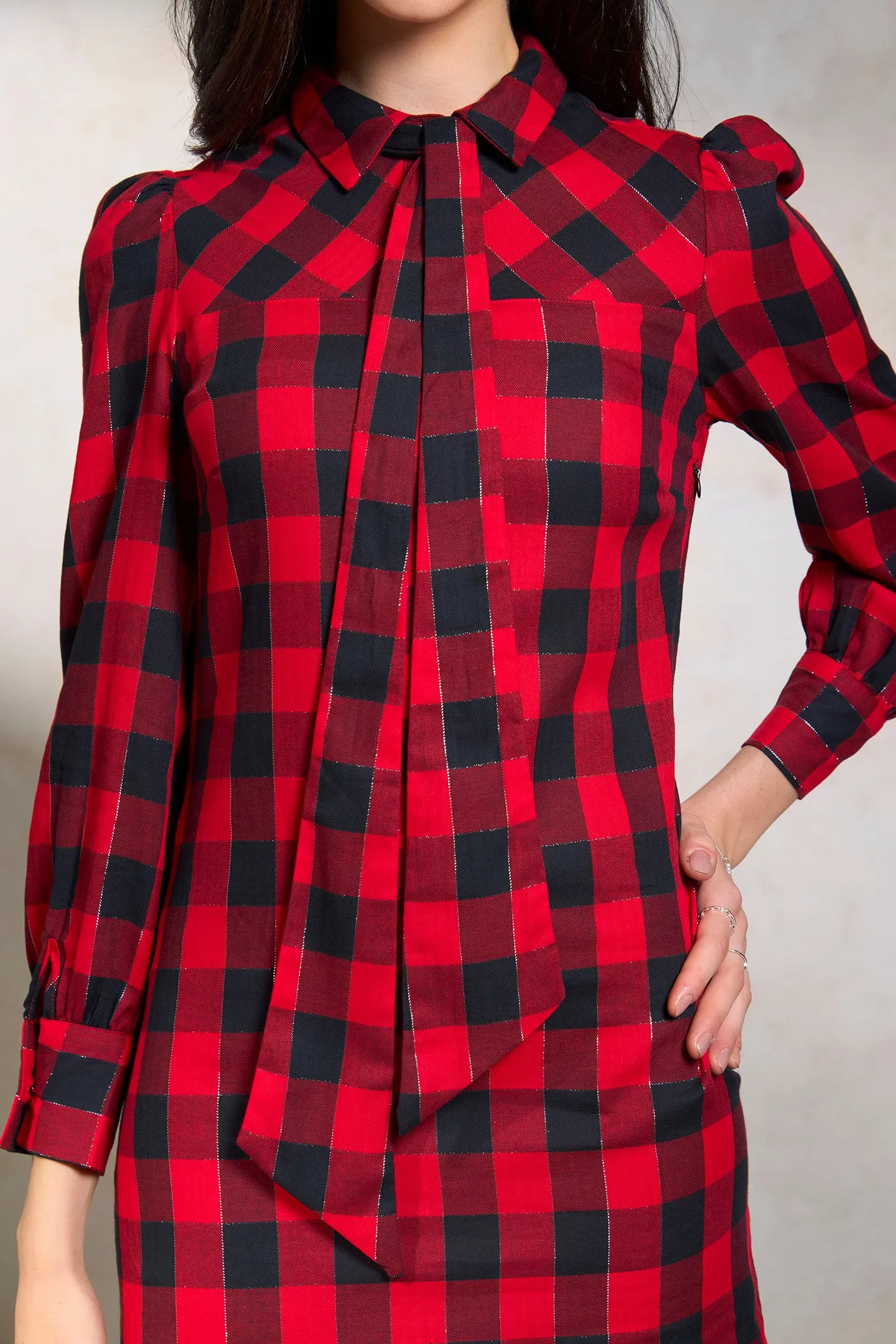 Eden|Checked Cotton Dress