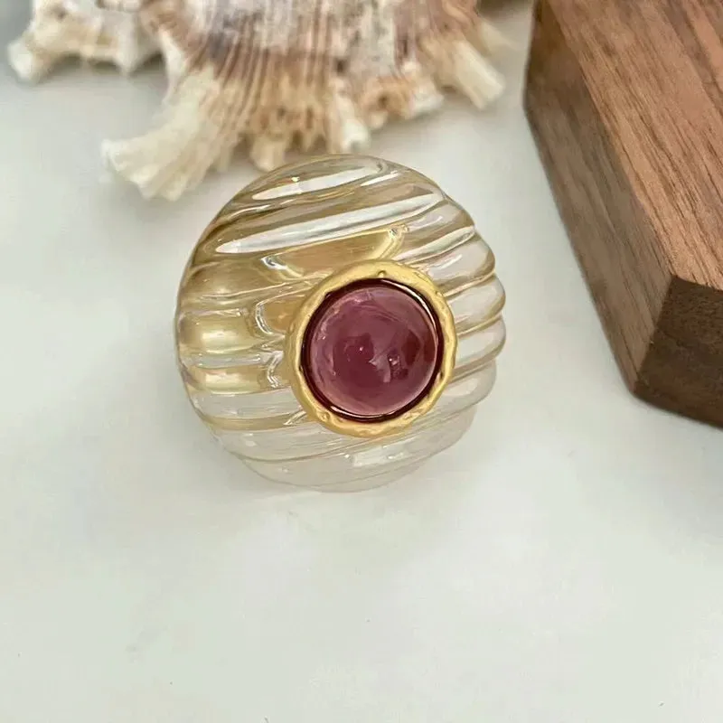 Elegant Glass Crystal Rings for Women