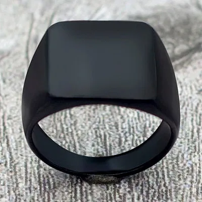 Elegant Minimal Matte Square Ring