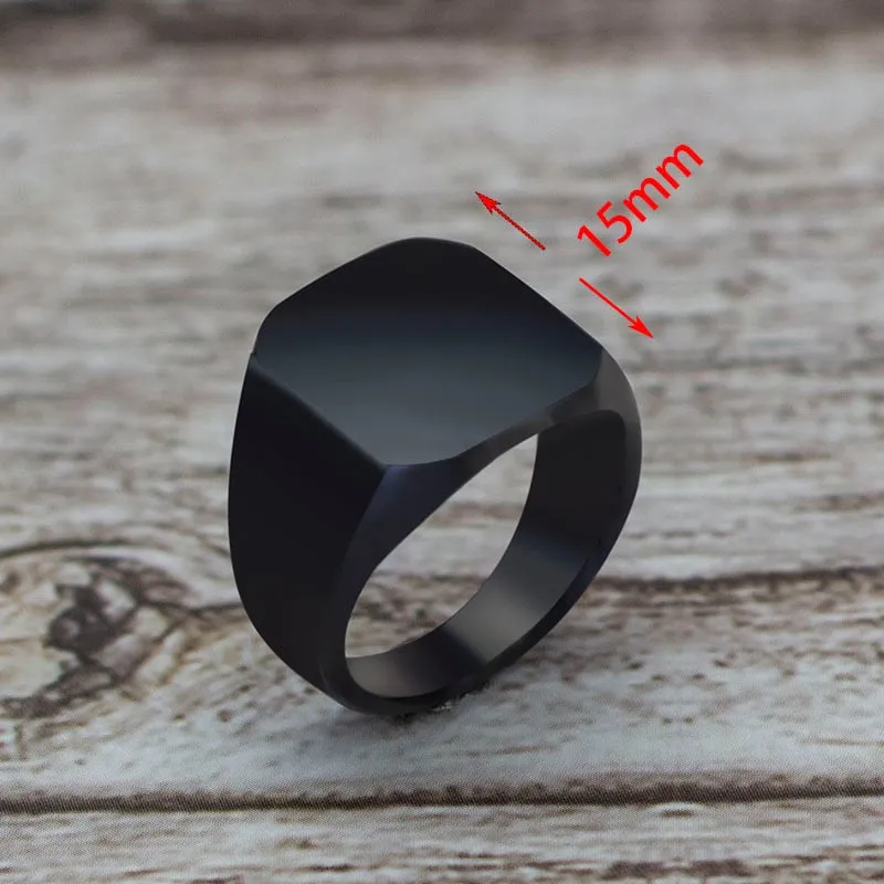 Elegant Minimal Matte Square Ring