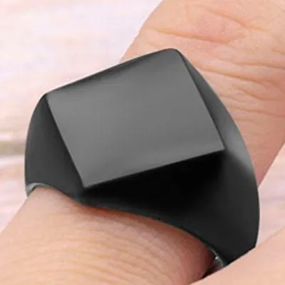 Elegant Minimal Matte Square Ring