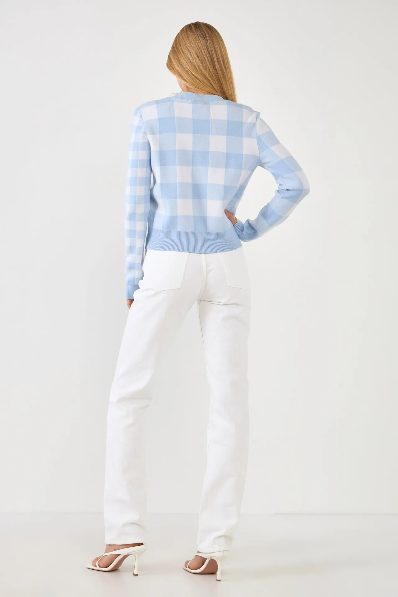 English Factory - Gingham Knit Cardigan