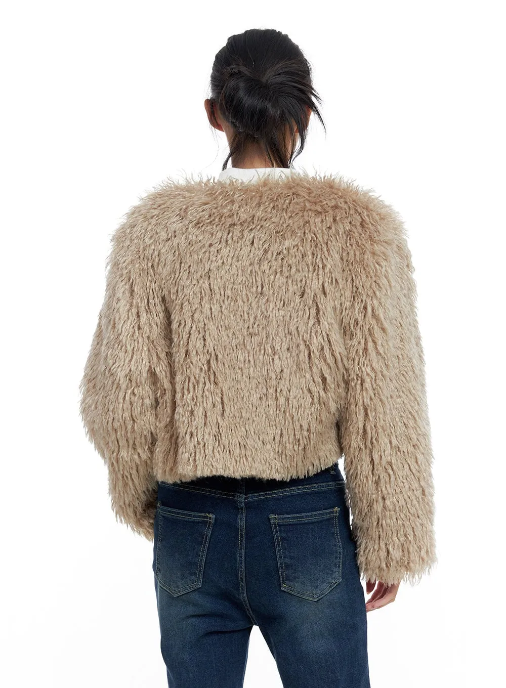 Faux Fur Crop Jacket CO425